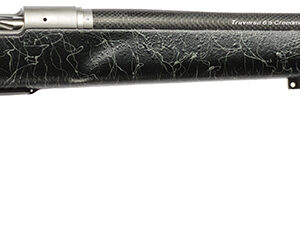 Christensen Arms 8011002501 Traverse  375 H&H Mag 3+1 22″ Threaded Barrel, Natural Stainless, Black with Gray Webbing Stock