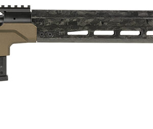Christensen Arms 8010301201 Modern Precision  338 Lapua Mag 27″ Threaded Carbon Fiber Barrel 5+1, Black Nitride Finish, Desert Brown Anodized Folding Stock, Polymer Grip
