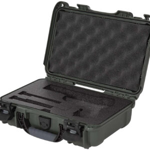 Nanuk 909CLASG6 909 Classic Gun Case Waterproof & Airline Approved Olive Polyethylene w/ Closed-Cell Foam 11.44″ L x 7″ W x 3.68″ H Interior Dimensions