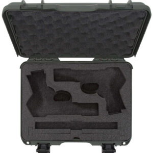 Nanuk 910 Classic 2 Up Pistol Case, Olive, Polymer