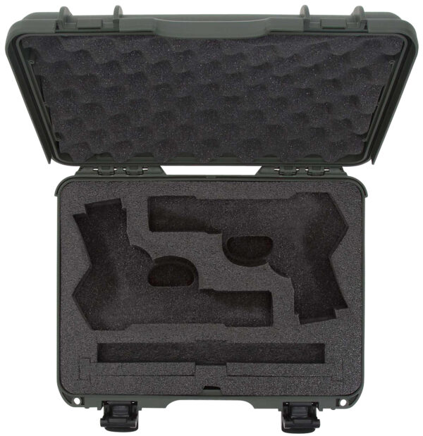 146619 Nanuk 910 Classic 2 Up Pistol Case, Olive, Polymer