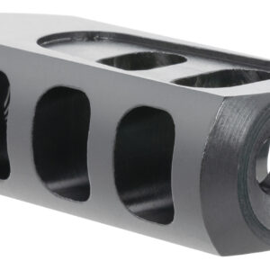 TacFire  Tanker Muzzle Brake  Black Oxide Steel with 1/2″-28 tpi Threads 2.76″ OAL 1.37″ Diameter for 5.56x45mm NATO