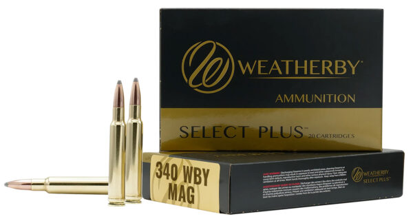 14738 Weatherby Select Plus 340 WBY Mag 225gr Hornady Interlock 20rd Box