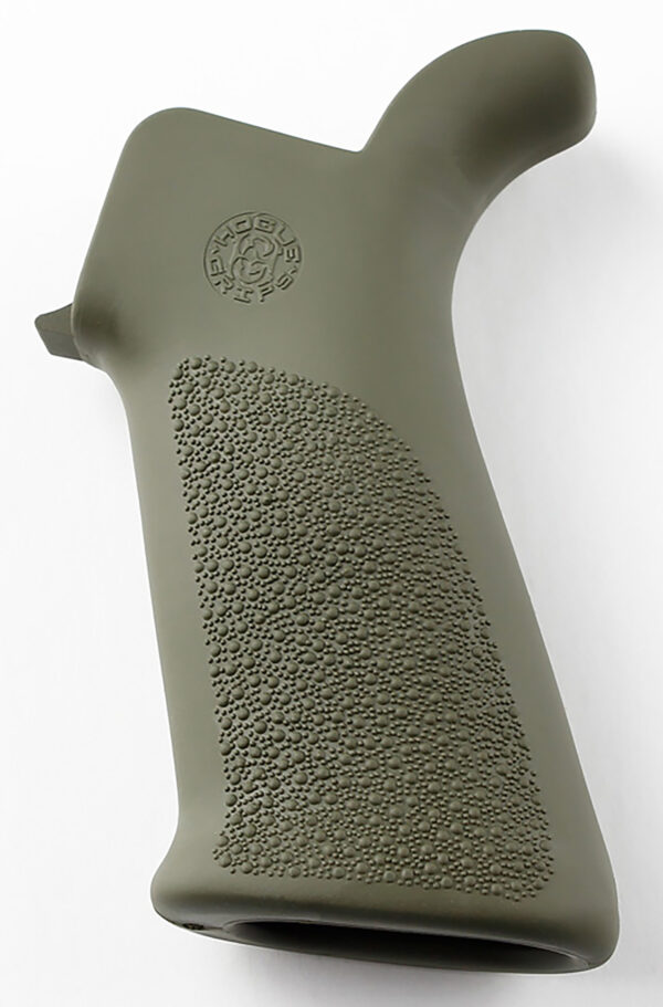 147462 Hogue 15031 OverMolded Beavertail Made of Rubber With OD Green Cobblestone Finish for AR-15, M16