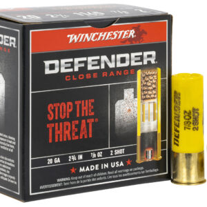 Winchester Defender 2.75in 7/8oz Size 2 Shotshells, 25rd