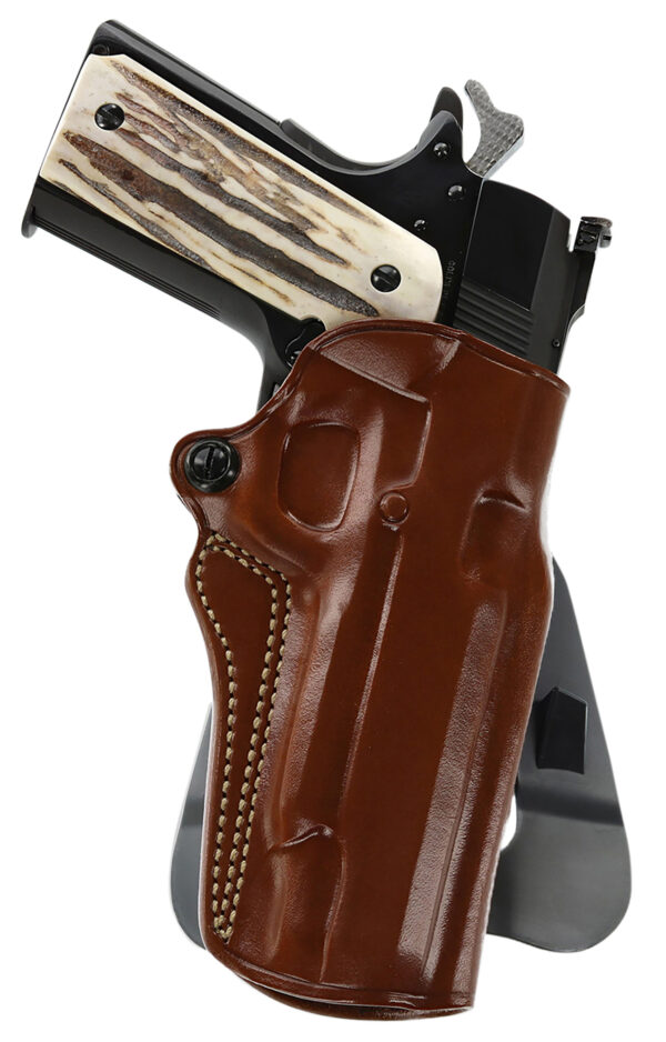 147900 Galco SM2213R Speed Master 2.0 OWB Tan Leather Paddle Fits 1911 Fits 5″ Barrel Left Hand