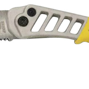 Wicked Tree Gear WTG007 Tough Utility  Folding Saw 7″ High Carbon Steel Blade/Yellow Overmold Aluminum Handle