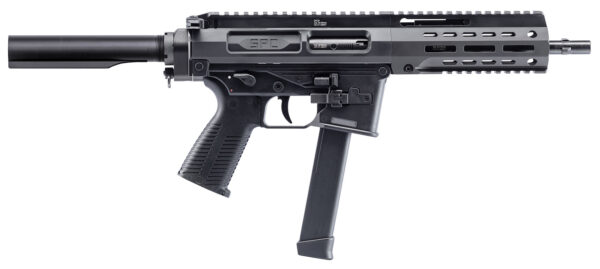 B&T Firearms 500003AB SPC9  9mm Luger 33+1 9.10″, Black, Buffer Tube Stock, Polymer Grip (OEM Mag)