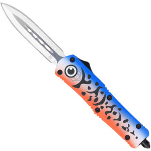 CobraTec FS-3 Blue Lure 3″ OTF Dagger, D2 Blade