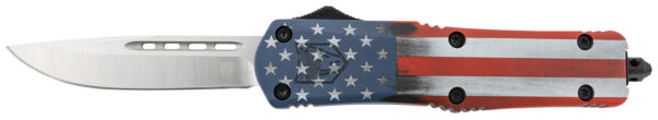149065 Cobratec FS-3 OTF 3in D2 Drop Point, US Flag Handle