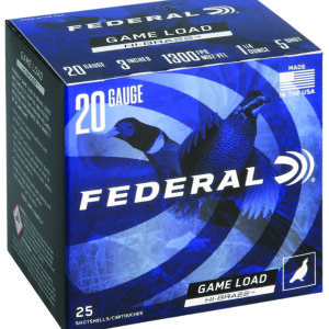Federal H2585 Game-Shok High-Brass 20 Gauge 3″ #5, 25rd Box