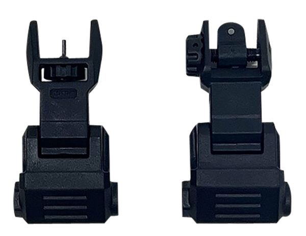 150119 NCStar VG167 FlipUp High Profile Picatinny Sights — Black Polymer