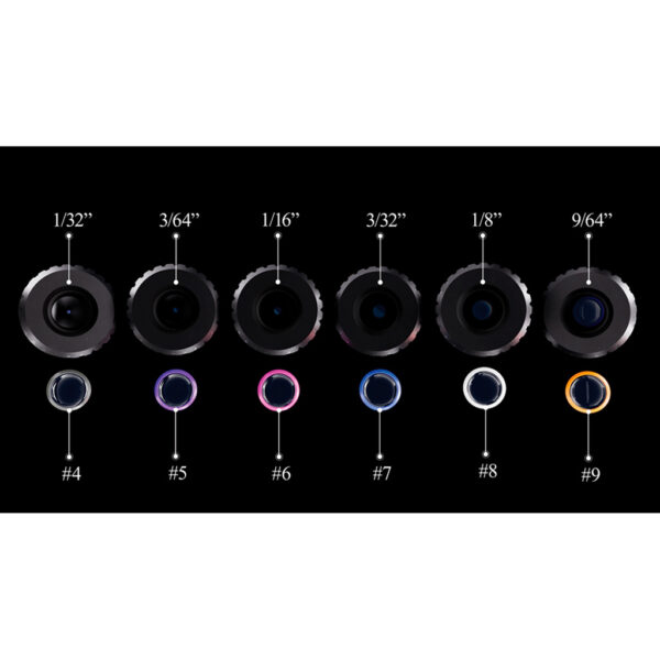 1502627_2 Specialty Iron I Rifle Peep Kit Contains 6 Apertures and 6 Verifiers with Case