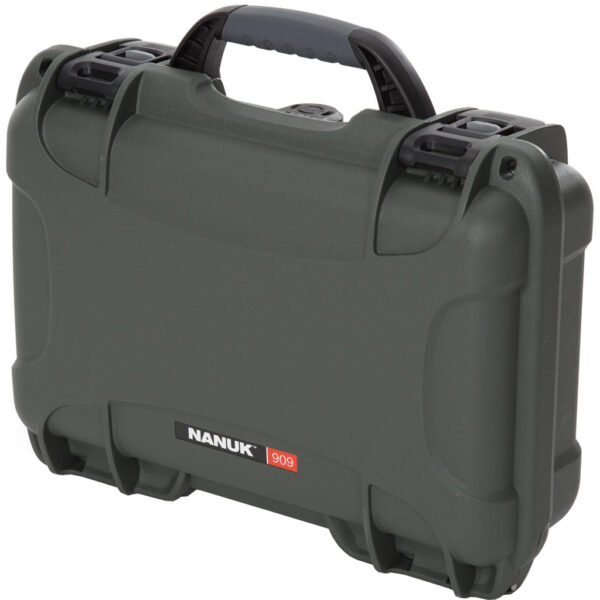 1502835_1 Nanuk Pistol and Accessory Hard Case w/Foam Olive 11.4 in. x 7 in. x 3.6 in
