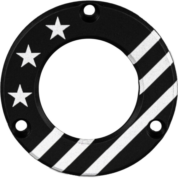 1502883_1 Axcel Driver Hubcap Black w/Engraving Made In USA/Patriotic Theme