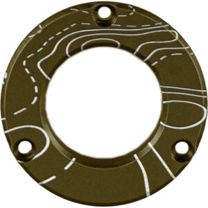 Axcel Driver Hubcap Tactical BH Green w/Engraving Topographical Map Pattern