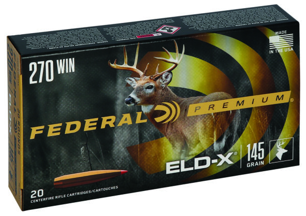 150597 Federal Premium 270 Win 145 gr ELD-X 20rd Box