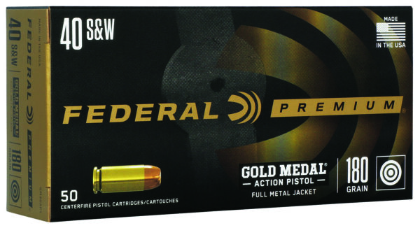 150610 Federal Gold Medal Action Pistol .40 S&W 180gr FMJ 50rd