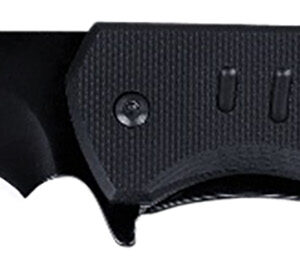 CRKT 6885 Ignitor  3.48″ Folding Drop Point Part Serrated Black Oxide 8Cr13MoV SS Blade/Black G10 Handle Includes Pocket Clip