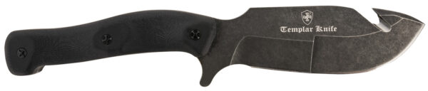 151160 Templar Knife HBK321 Reagan Field Dressing 4.60″ Fixed Gut Hook Plain Powder Coated D2 Steel Blade/ 4.55″ Black G10 Handle