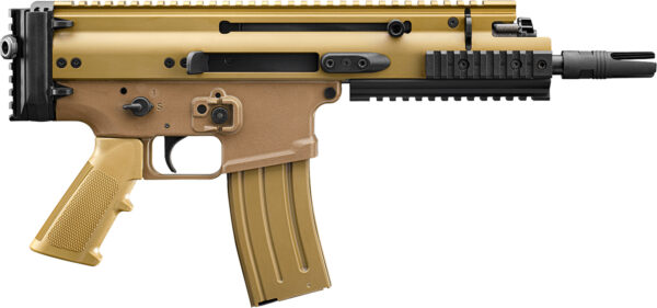151370 FN 38101241 SCAR 15P 5.56x45mm 30+1 7.50″ Chrome Lined Steel Barrel, Flat Dark Earth Anodized Aluminum Picatinny Rail Receiver, FDE Polymer Grip, Ambidextrous