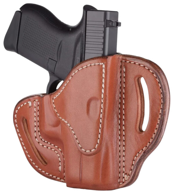 1791 Gunleather ORBHCCBRR BHC Optic Ready OWB Compact Classic Brown Leather Belt Slide Compatible w/Glock 43/Sig P365 Right Hand