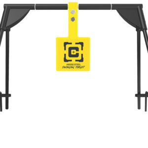 Caldwell 1187590 AR500 Swinging Rifle Target, Black/Yellow