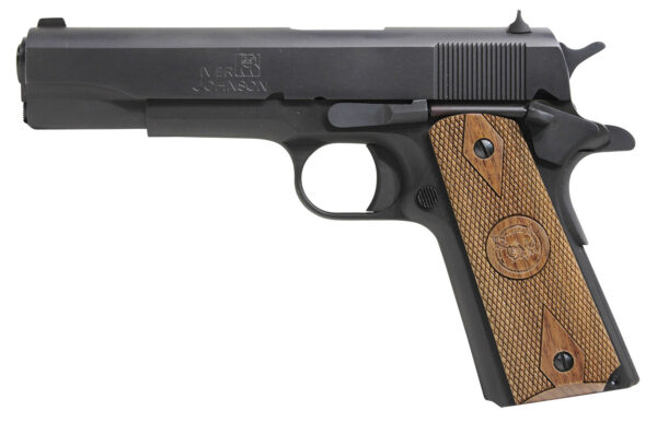 Iver Johnson 1911A1 – .38 Super 5″ Matte Blued Walnut