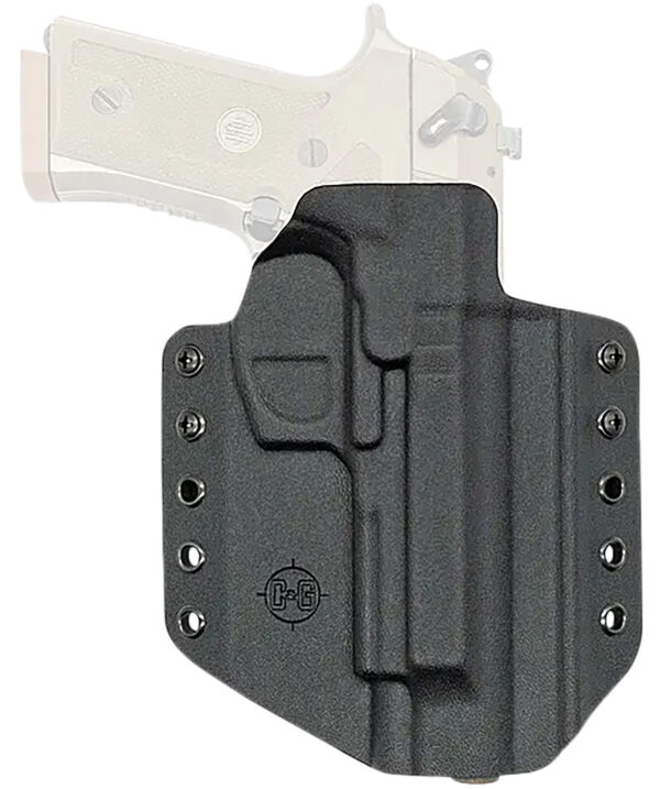 C&G HOLSTERS Covert OWB Kydex Holster, Right Hand, Black