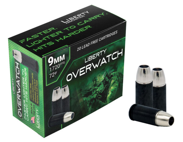 Liberty OverWatch 9mm Luger 72gr HP 20rd Box