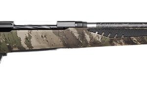Savage Arms 58021 110 UltraLite 30-06 Springfield 4+1 22″ Threaded Carbon Fiber Wrapped Barrel, Black Melonite Rec, Woodland Camo AccuStock with AccuFit