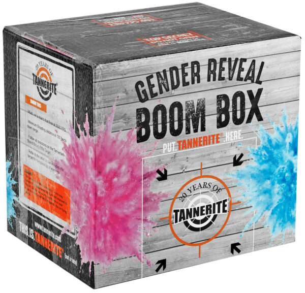 152192 Tannerite Gender Reveal Boom Box — 1 lb Target, Bright Pink