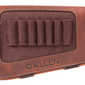Allen New Castle Buttstock Cartridge Carrier, Brown Leather, 7rd