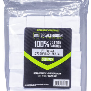 Breakthrough Clean Square Cotton Patches .270-.357 Cal 1.75″ 500 pk