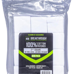 Breakthrough Cotton Patches 2.25″ Square 600 Pack (.38-.45/.410-20ga)