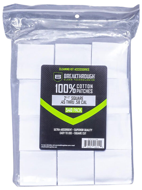 152479 Breakthrough Clean Cotton Patches 2.5-inch Square, 540 Pack
