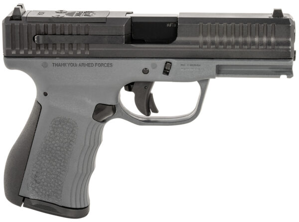 153234-1 FMK FMKG49DG G3 9mm Luger 14+1 4″ Stainless Steel Barrel, Black Optic Cut/Serrated Carbon Steel Slide, Dark Gray Polymer Frame w/Picatinny Rail, Black Backstrap Grip