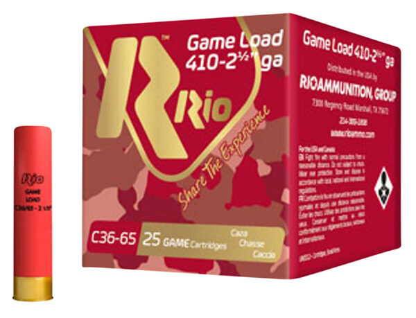 Rio Ammunition RC368 .410 Bore 2.5″ 1/2 oz – 25rd Box