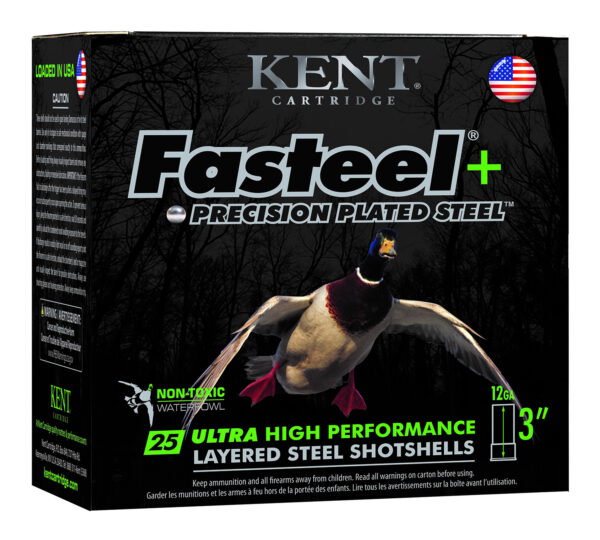 153280 Kent Fasteel+ 12ga 3″ 1-1/4 oz #4 & #6 – 25/Box