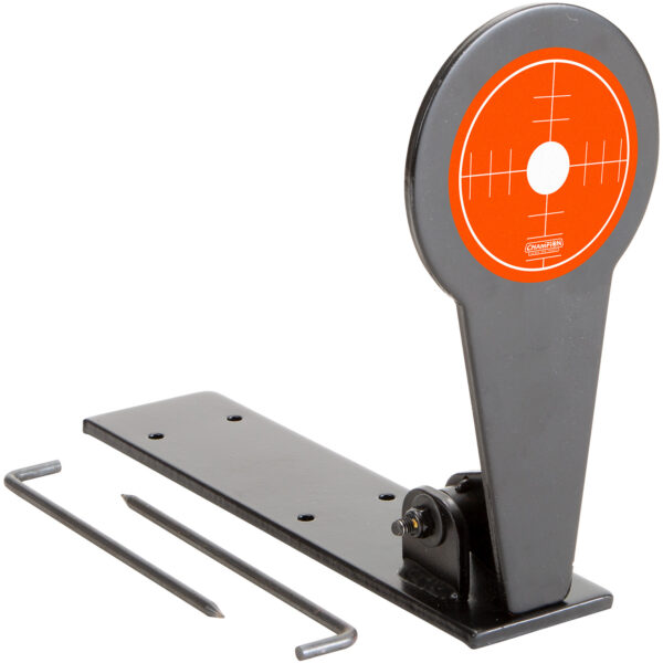Champion Rimfire Gong Popper Target — Orange Steel Standing