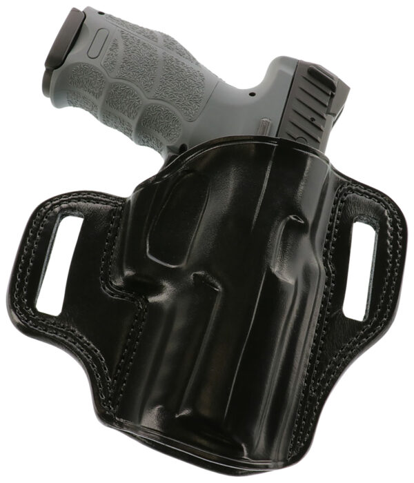 153586 Galco CM854B Combat Master OWB Black Leather Belt Slide Fits HK VP9 Right Hand