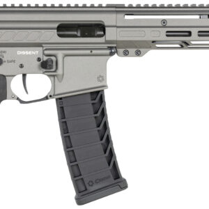 CMMG 94A6867TNG Dissent MK4 9mm Luger 33+1 6.50″, Tungsten Gray Rec, Picatinny Brace Adapter, 5.50″ M-LOK Handguard, Left Side Charging Handle, Zeroed Linear Comp, Zeroed Drop-In Single Stage Trigger