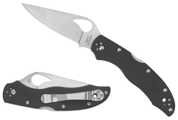 154375 Spyderco Harrier 2 3.39 in Folding Knife, Part Serrated