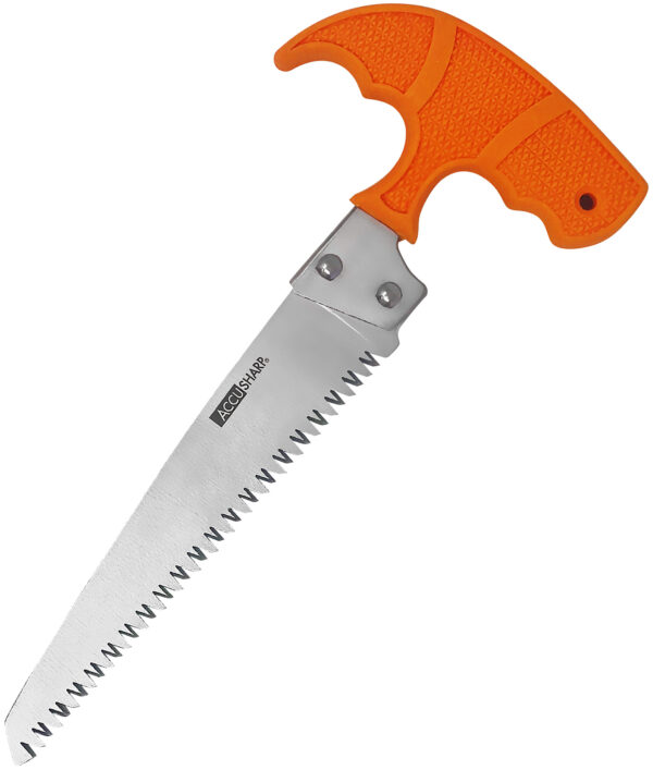 AccuSharp 730C 6″ Bone Saw, 420 Stainless Blade, Blaze Orange Handle
