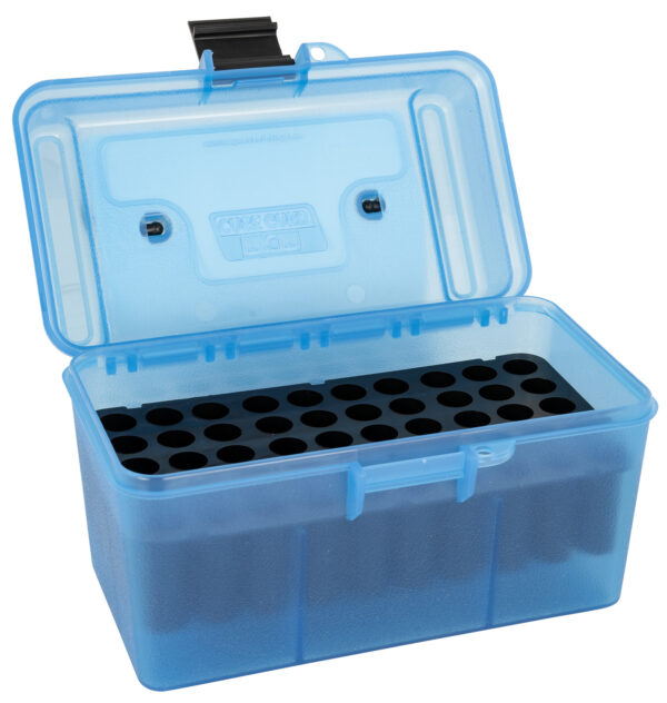 MTM Case-Gard H50RM24 Deluxe 50rd Ammo Box Clear Blue