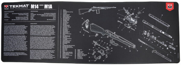 155330 TekMat TEKR44M14 M14 (M1A) Cleaning Mat Black/White Rubber 15″x44″ M14 (M1A) Parts Diagram