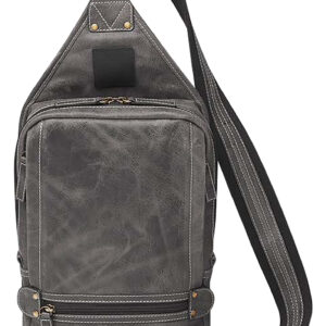 Gun Tote’n Mamas/Kingport GTMCZY108GREY Sling Backpack  Gray Leather Includes Standard Holster