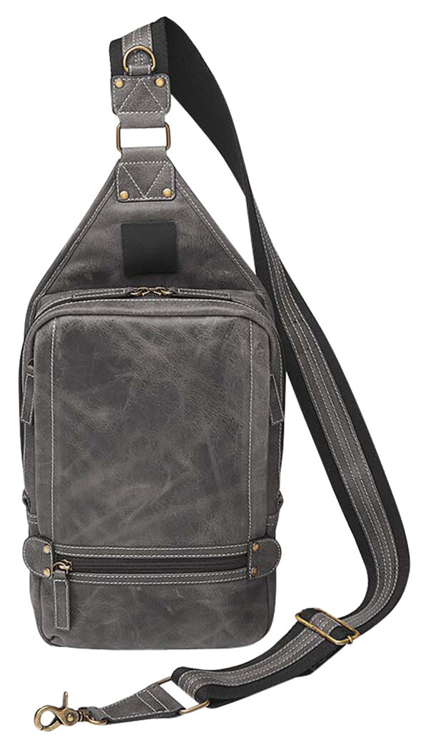 155862-scaled-1 Gun Tote’n Mamas/Kingport GTMCZY108GREY Sling Backpack Gray Leather Includes Standard Holster