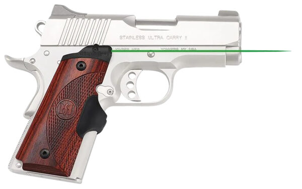 156592 Crimson Trace LG902G Lasergrips Master Series 1911 Compact, Green Laser Rosewood