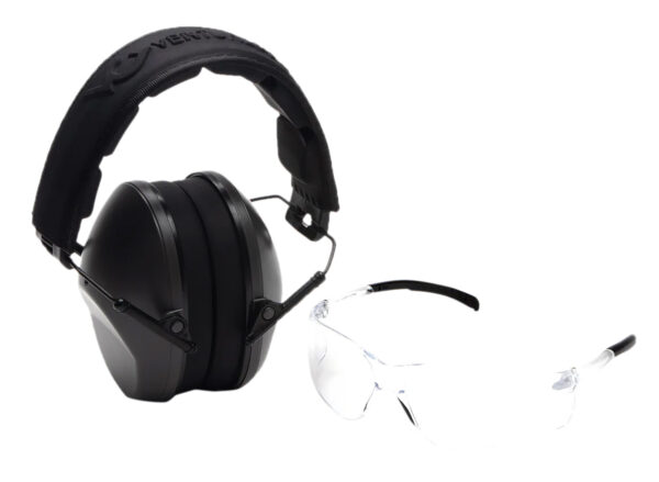 Pyramex VGCOMBO110 Low-Profile Combo Kit, Clear Lens, NRR 24dB